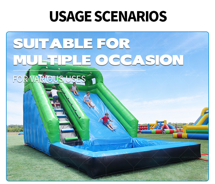 Jungle Green Inflatable Slide | Boost Foot Traffic with Fresh, Modern Appeal
