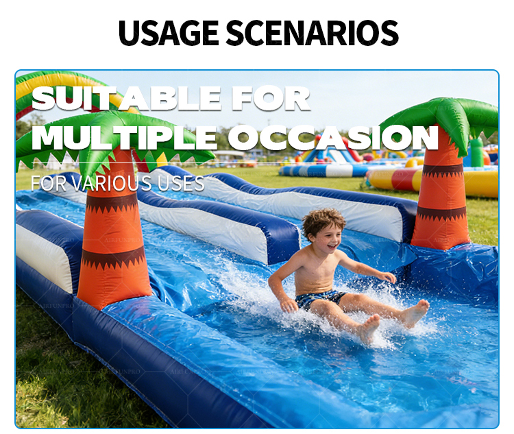 11.5m Long Tropical Water Slide | Ideal for Beach Events