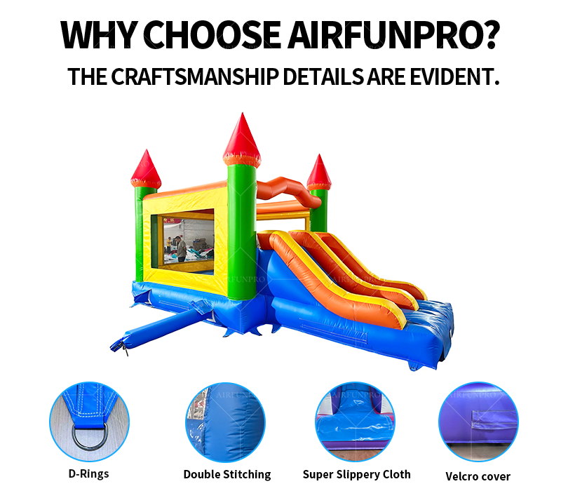 Commercial 0.55mm PVC Inflatable Bounce House Jump Castle Bouncer Jumper with Easy Setup for Rental