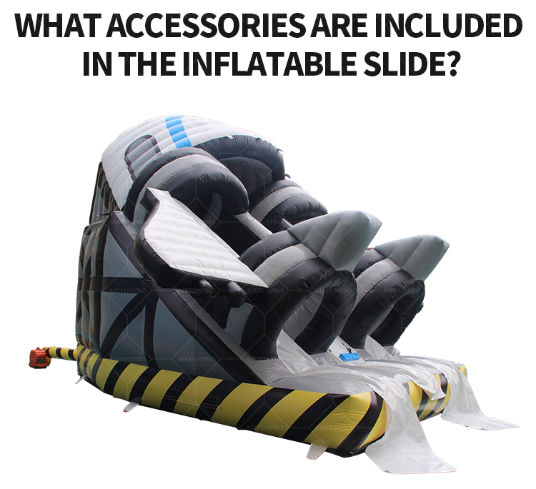 Jet Fighter Themed Triple Lane Inflatable Slide Ideal for Amusement Parks