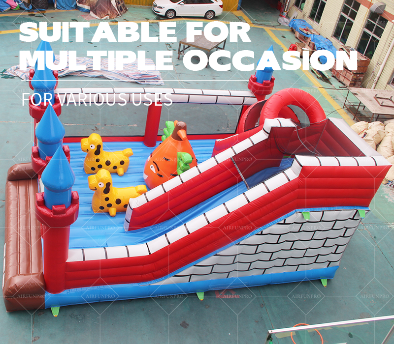 Cheap Inflatable Bouncer-Children Cartoon Bounce and Slide Bouncy Castle Combo Toy PVC Material Easy Setup