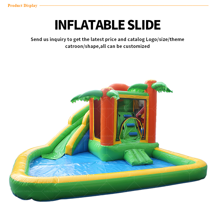 Palm Tree Inflatable Water Slide: The Perfect Backyard Summer Fun!