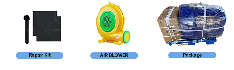 Tropical Inflatable Wave Dual Water Slide 7.5m High-Capacity Water Slide