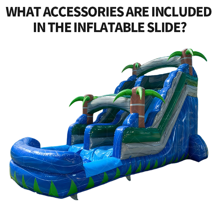 Tropical Inflatable Wave Dual Water Slide 7.5m High-Capacity Water Slide