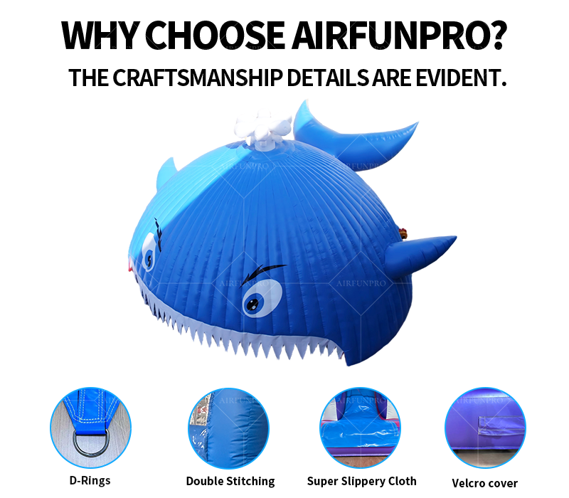 Inflatable Shark Costume UV Electric Air Pump Inflated Waterproof 10-12ft Dimensions Multi-Color for Christmas Birthday Events