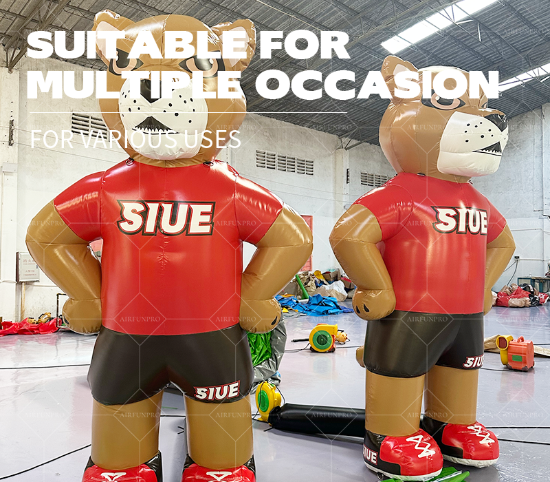 Custom Waterproof UV Printed Balloon Tiger Animal Shape Cartoon with LED Light for Trade Show Advertising and Party Decor