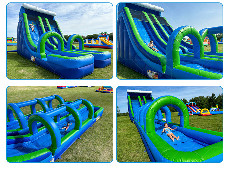 14.5m Dual Lane Inflatable Water Slide | EN14960 Certified, Customizable
