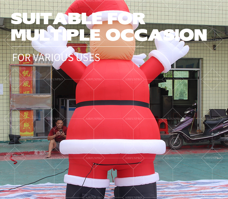 Inflatable Star Theme Balloon LED Christmas Waterproof UV Printed Blow Ornament for Outdoor Yard Lawn Garden Holiday Decoration