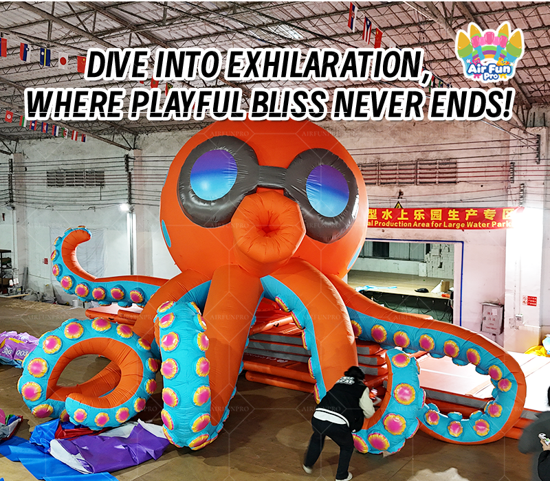 New Cute Inflatable Balloon Octopus UV Printed Waterproof Outdoor Advertising Use PVC for Children