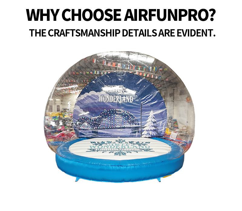 Holiday Decoration Waterproof Inflatable Snow Ball Balloon with Electric Air Pump for Christmas