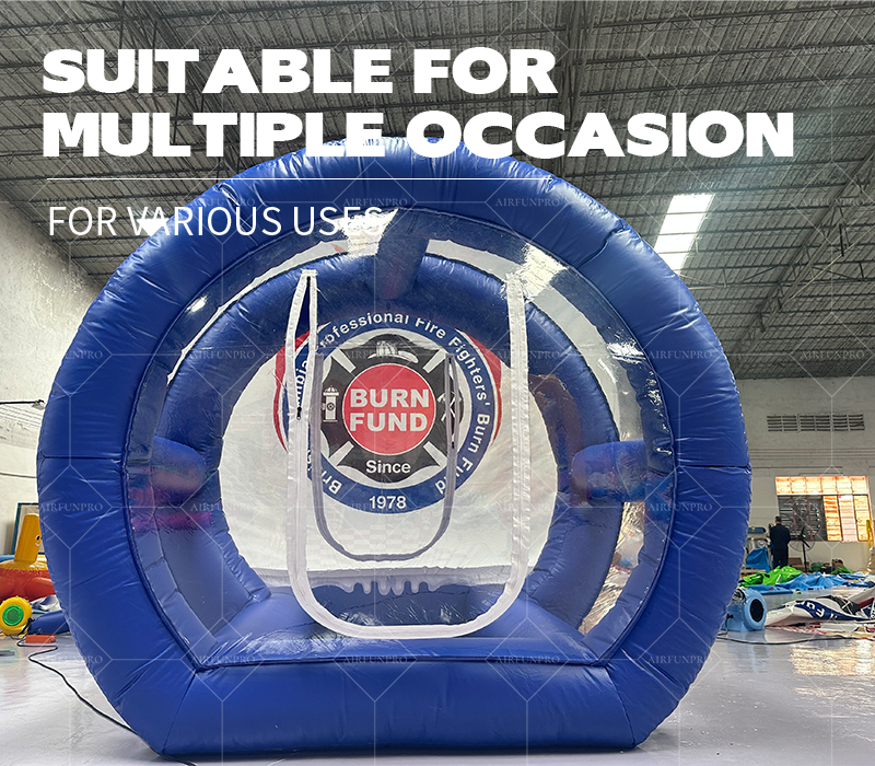 Airfunpro Holiday Decoration Inflatable Snow Globe Ball 10-12ft Waterproof UV Printed for Christmas Events