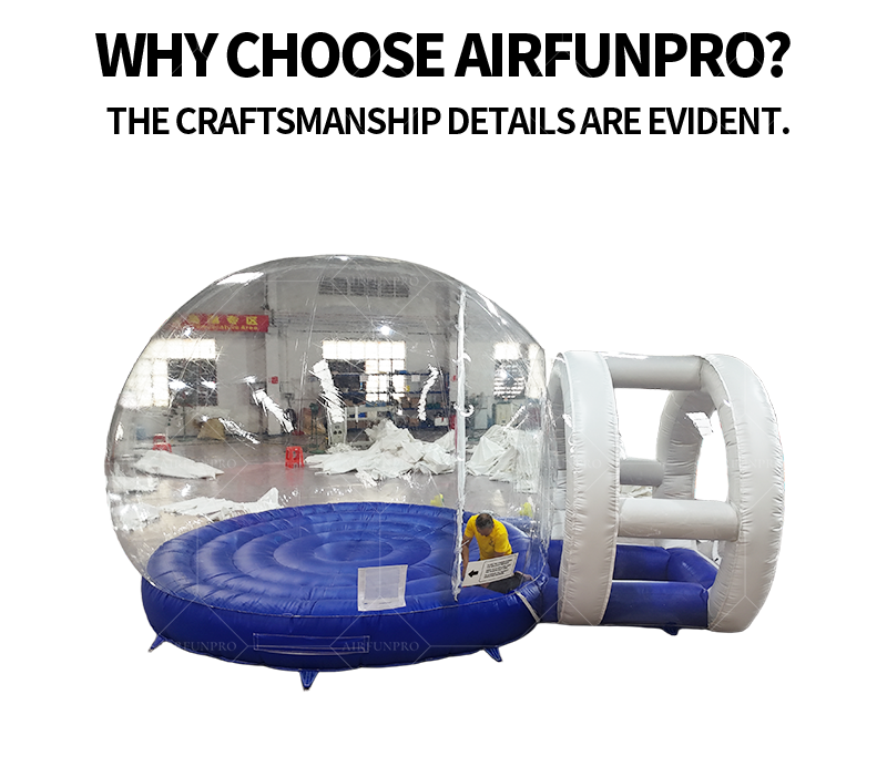 Airfunpro Inflatable Snow Ball Balloon-10-12ft Waterproof Multi-Color for Christmas