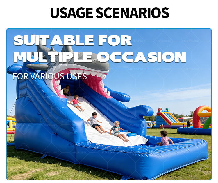 Shark Inflatable Water Slide | Boost Foot Traffic with Thrilling Ocean