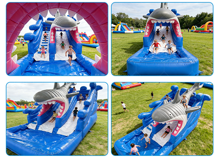 Shark Inflatable Water Slide | Boost Foot Traffic with Thrilling Ocean