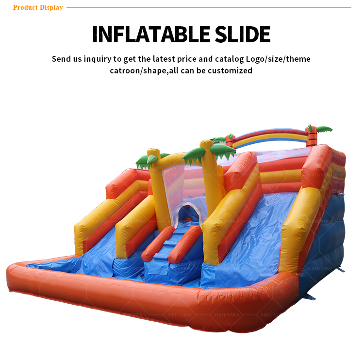 Tropical Rainbow Multi-Lane Inflatable Water Slide
