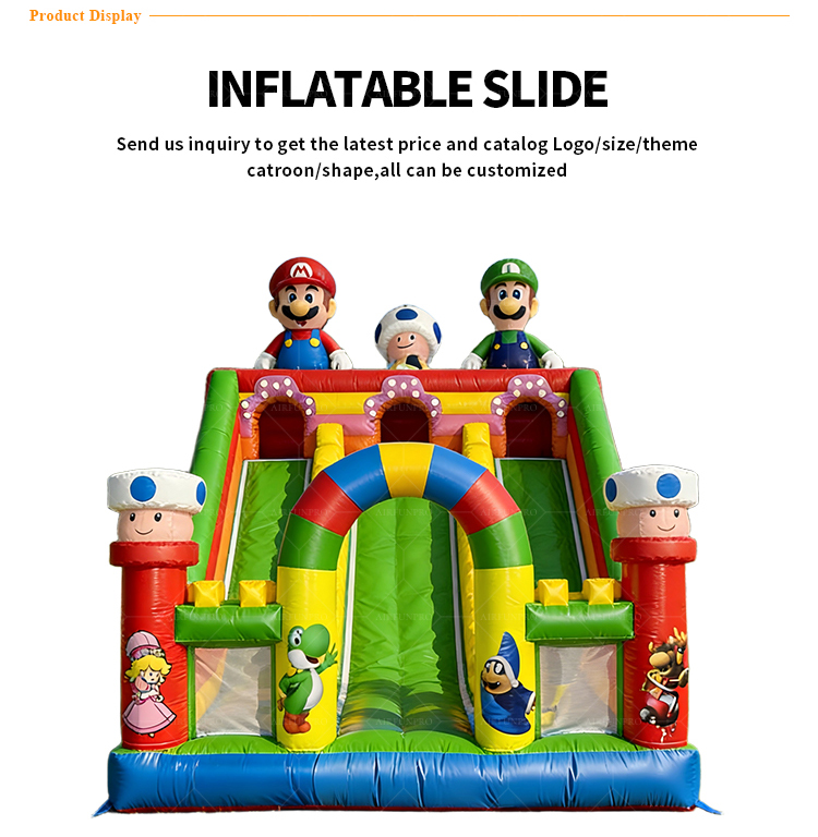 Custom-Size Mario Inflatable Slide | Ideal for Amusement Parks