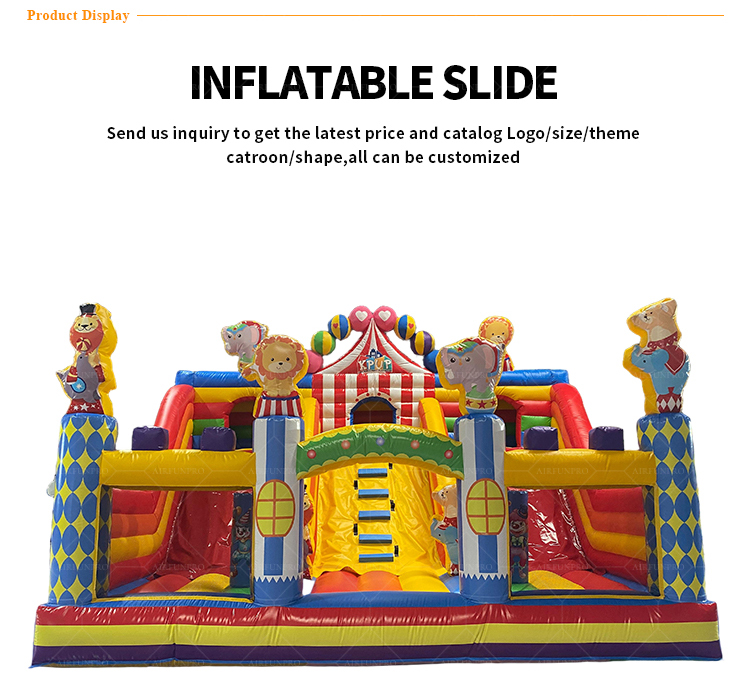 Custom-Size Circus Inflatable Slide | Ideal for Amusement Parks