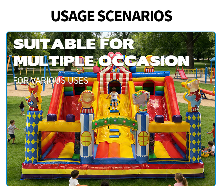 Custom-Size Circus Inflatable Slide | Ideal for Amusement Parks