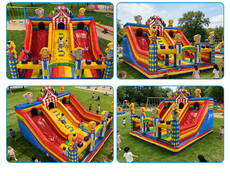 Custom-Size Circus Inflatable Slide | Ideal for Amusement Parks