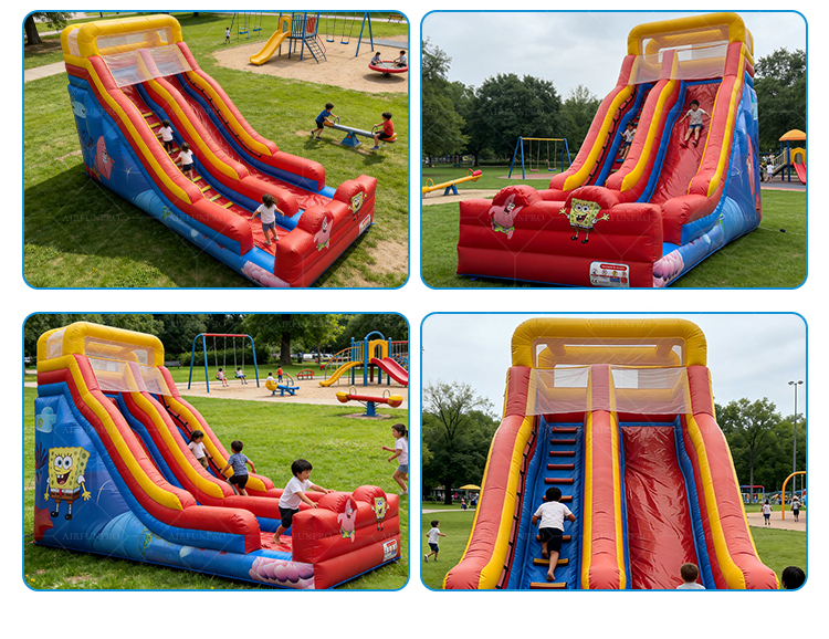 Custom-Size SpongeBob Inflatable Slide Certified Safe, Kid-Approved