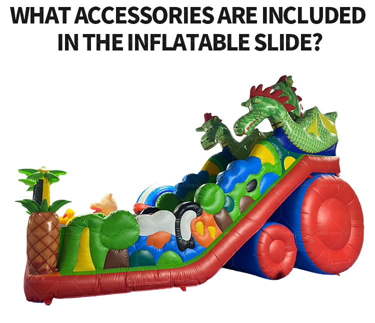 Dinosaur Jungle Inflatable Slide: Roar into Prehistoric Adventure!