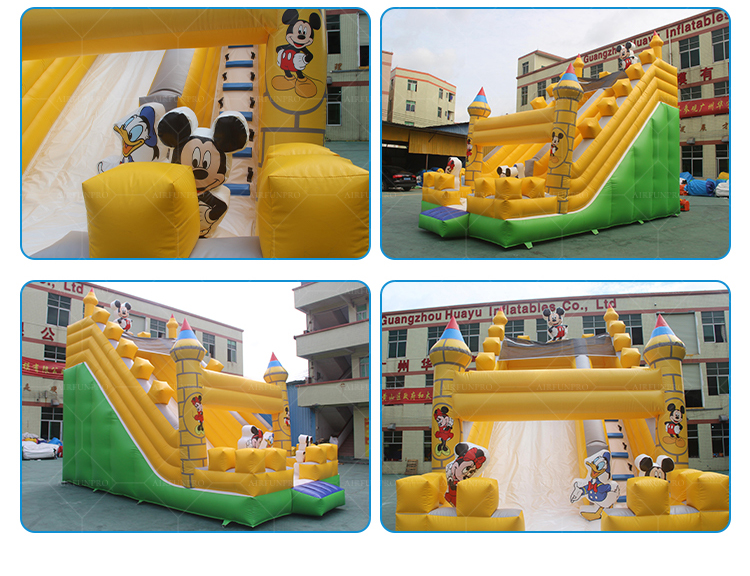 Mickey Mouse Castle Themed Inflatable Slide | EN14960 Certified