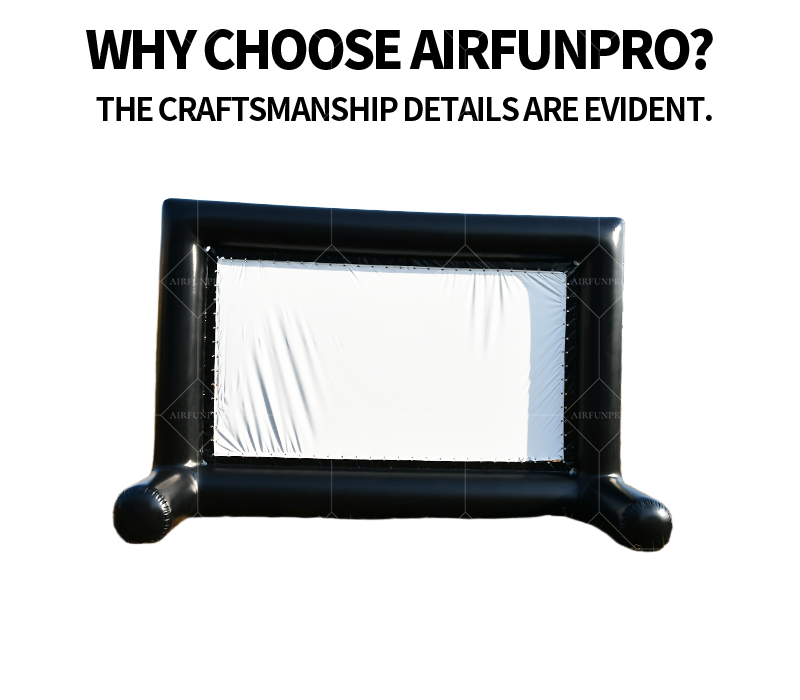 Portable Outdoor Inflatable Balloon Movie Screen for Drive-in Theater Party Use-Waterproof 6×4m Size UV Printed