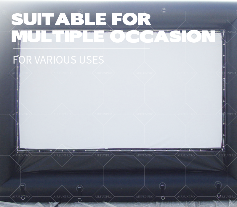 Portable Inflatable Projector Screen PVC Material Waterproof Design Electric Pump Inflation-Outdoor Cinema for Setup
