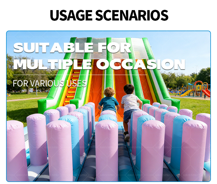 AirFunPro Giant PVC Inflatable Water Slide Castle with Bouncy Jumping Areas for Kid Party Games-Hot Sale