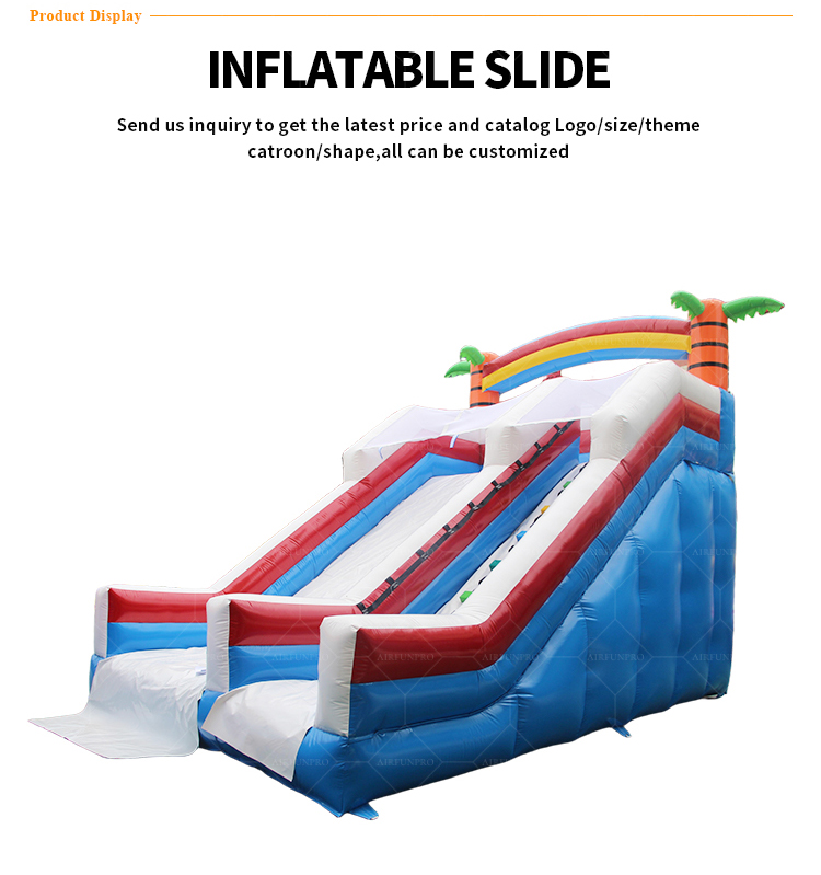Commercial-Grade Mermaid Dual-Lane Slide: 0.55mm Plato PVC, EN14960 Certified