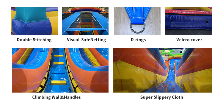 Commercial-Grade Mermaid Dual-Lane Slide: 0.55mm Plato PVC, EN14960 Certified