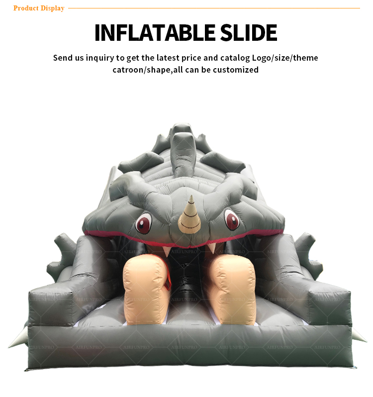 6m×4m×4m Rainbow Palm Dual-Lane Inflatable Slide: Tropical Thrills in Every Slide!