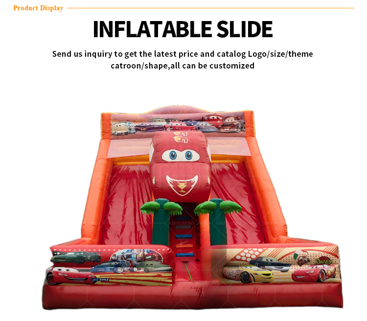 13.7m Lightning McQueen Dual-Lane Inflatable Slide
