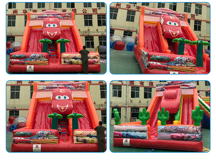 13.7m Lightning McQueen Dual-Lane Inflatable Slide