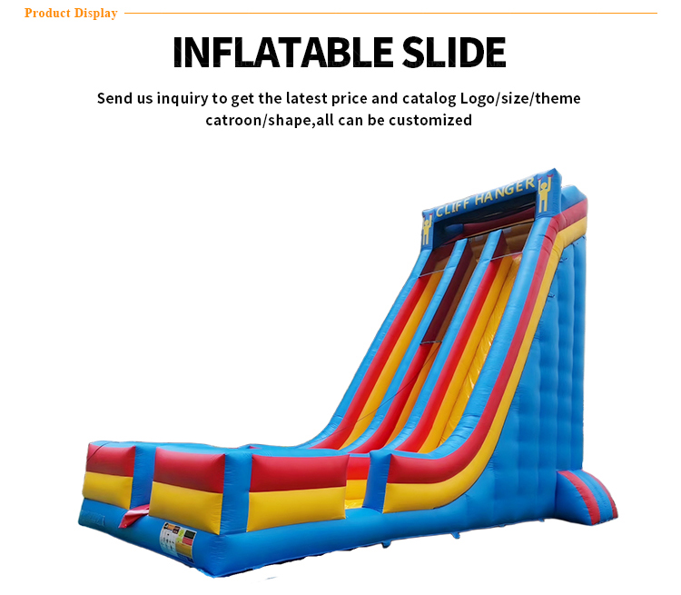 8m×5m×5.5m Cliff Hanger Triple-Lane Slide: 0.55mm Plato PVC, EN14960 Certified!