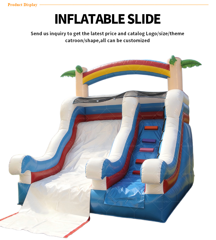 Commercial-Grade Rainbow Inflatable Slide: Built for Smooth, Safe, and Unforgettable Play!