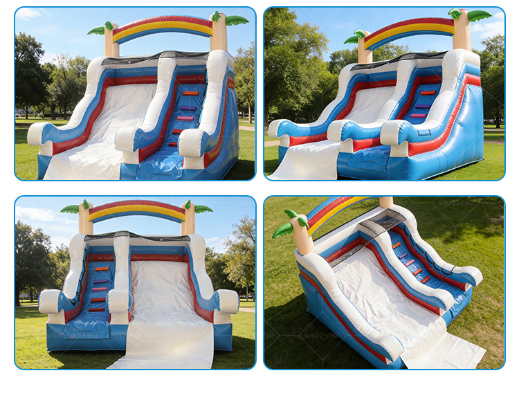 Commercial-Grade Rainbow Inflatable Slide: Built for Smooth, Safe, and Unforgettable Play!
