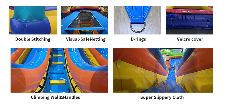 OEM/ODM Red-Blue Racing Slide: Reinforced Craftsmanship for Commercial Longevity!