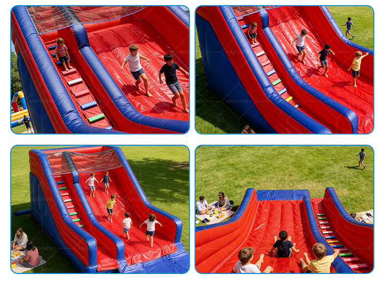 OEM/ODM Red-Blue Racing Slide: Reinforced Craftsmanship for Commercial Longevity!