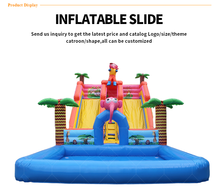 Jungle-Themed Inflatable Water Slide: Crafted for Joyful Family Playtime