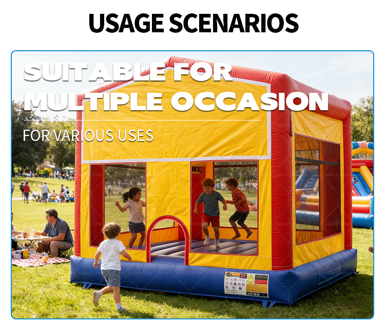 100% PVC Tarpaulin Eco-Friendly Inflatable Bounce House Combo and Slide with Customizable Size for Party Rentals