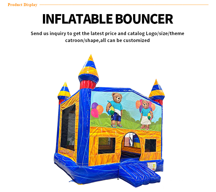 100% PVC Tarpaulin Bounce House Combo with Slide-Eco-Friendly Customizable Size for Party Rentals
