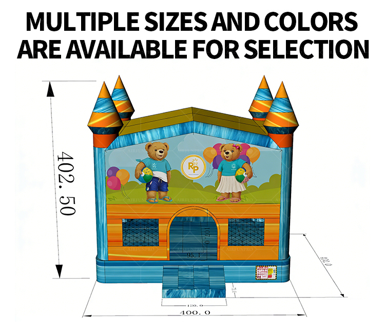 100% PVC Tarpaulin Bounce House Combo with Slide-Eco-Friendly Customizable Size for Party Rentals