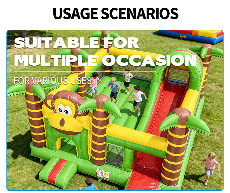 Inflatable Bouncer Castle Slide Combo-Commercial Use PVC Tarpaulin Eco-Friendly Party Jump House (Customizable Size)