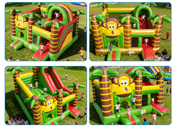 Inflatable Bouncer Castle Slide Combo-Commercial Use PVC Tarpaulin Eco-Friendly Party Jump House (Customizable Size)