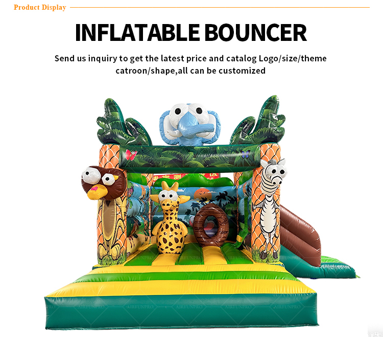 PVC Tarpaulin Inflatable Bounce House for Party Rentals Outdoor Use Customizable Size
