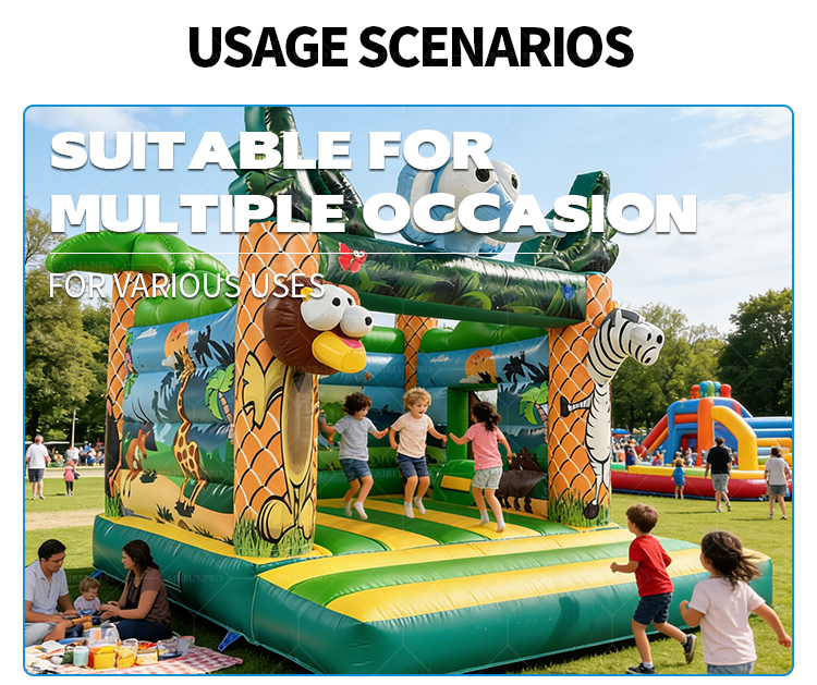PVC Tarpaulin Inflatable Bounce House for Party Rentals Outdoor Use Customizable Size