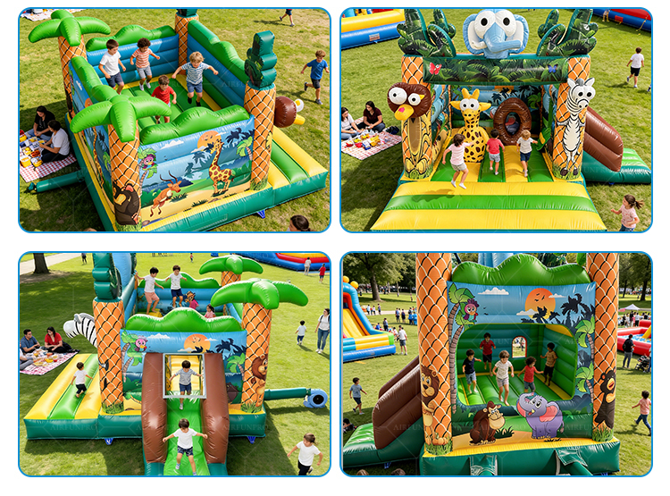 PVC Tarpaulin Inflatable Bounce House for Party Rentals Outdoor Use Customizable Size