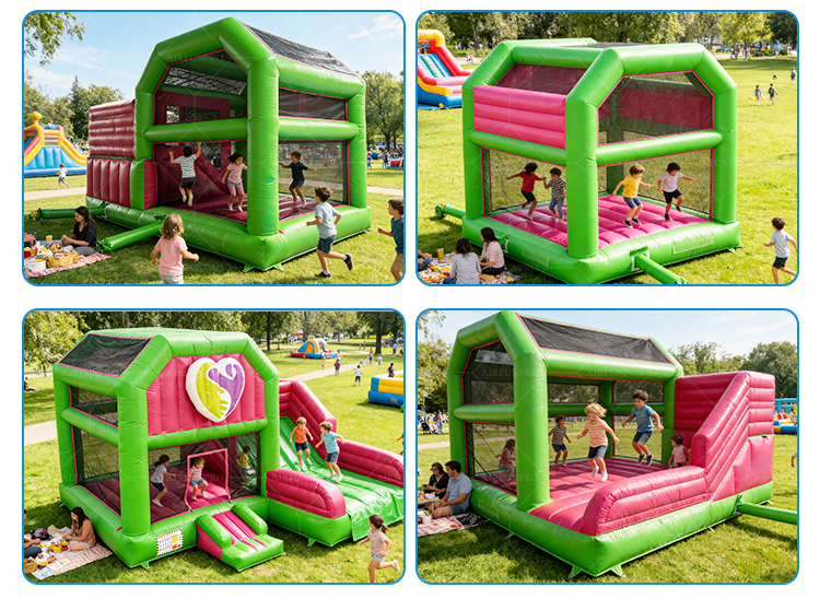 Commercial Inflatable Bounce House Bouncy Castle-PVC Tarpaulin Material Customizable Size for Parties Rentals Birthday
