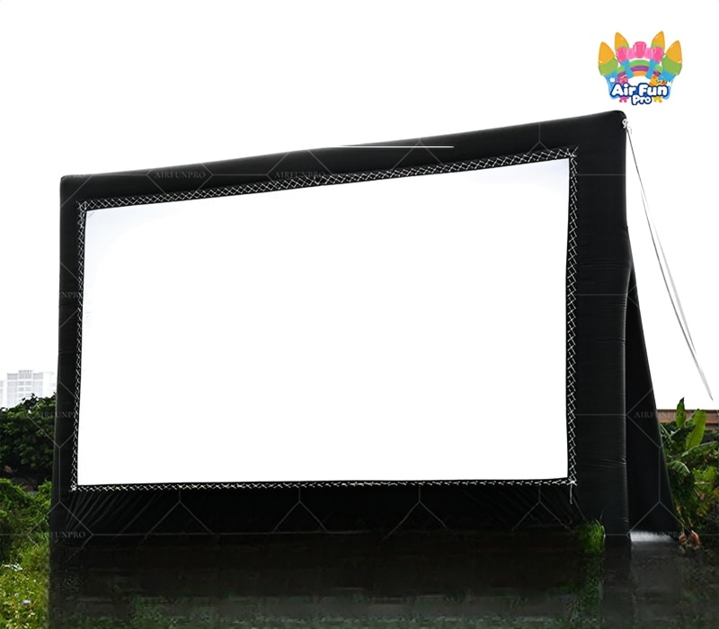 Portable Waterproof Inflatable Outdoor Projector Screen 8-10ft Cube Design Electric/USB Inflated for Drive-In Movie Theaters